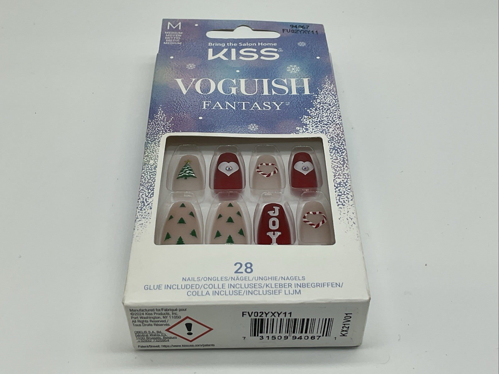 KISS Voguish Fantasy 28 Medium Nails - 94067 Holiday