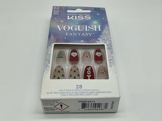 KISS Voguish Fantasy 28 Medium Nails - 94067 Holiday