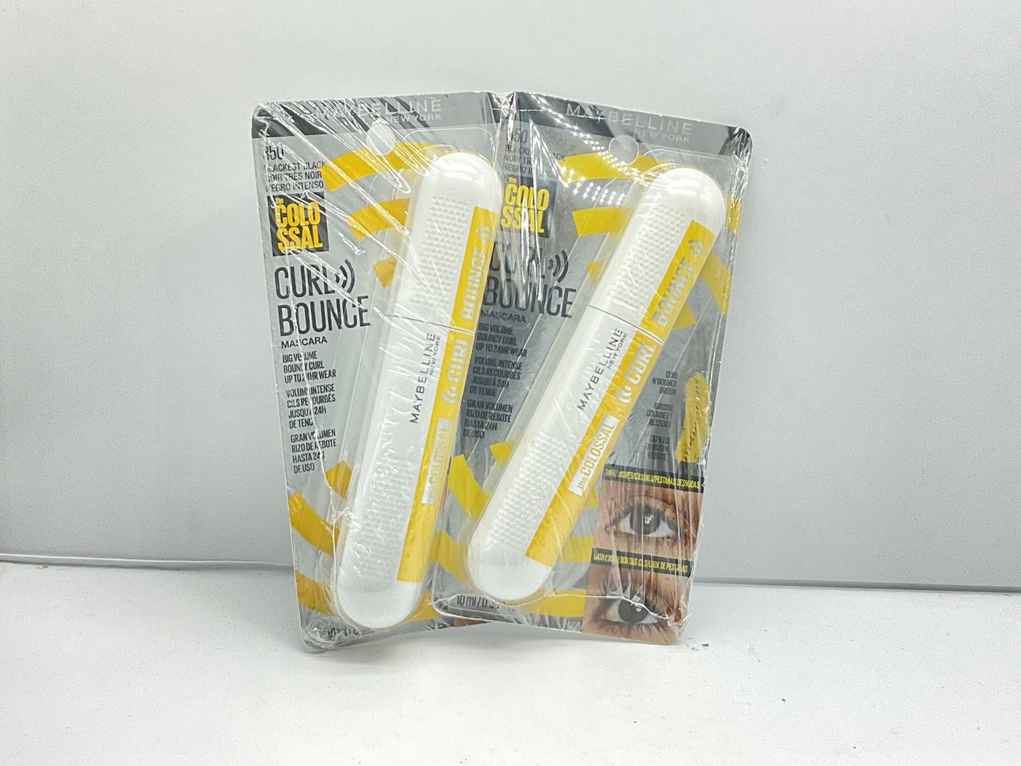 2 PACK - Maybelline Colossal Curl Bounce Mascara 0.33oz - 350 Blackest Black