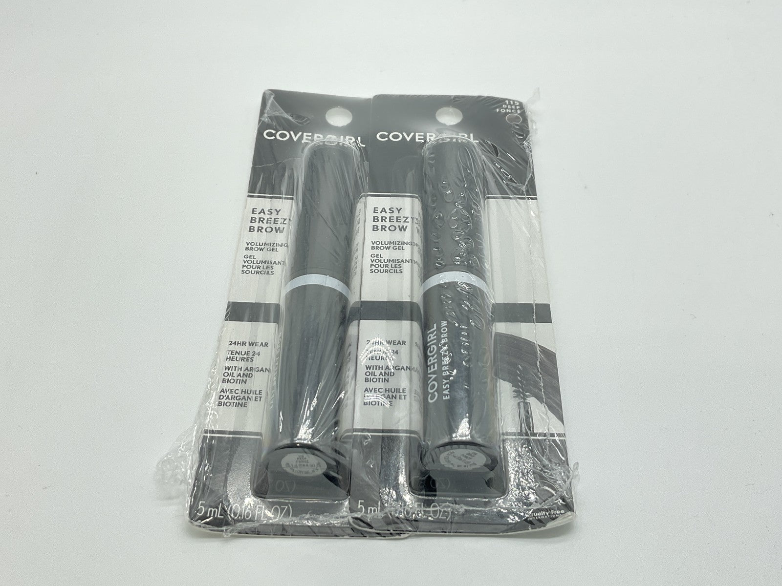 2 PACK - CoverGirl Easy Breezy Brow Volumizing Gel - 115 Deep