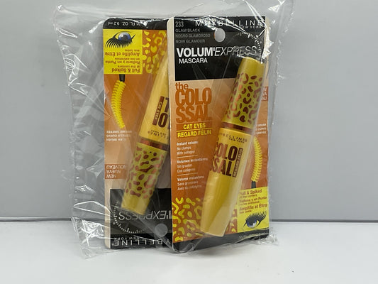 2 PACK -Maybelline Volum’ Express The Colossal Waterproof Mascara-pack