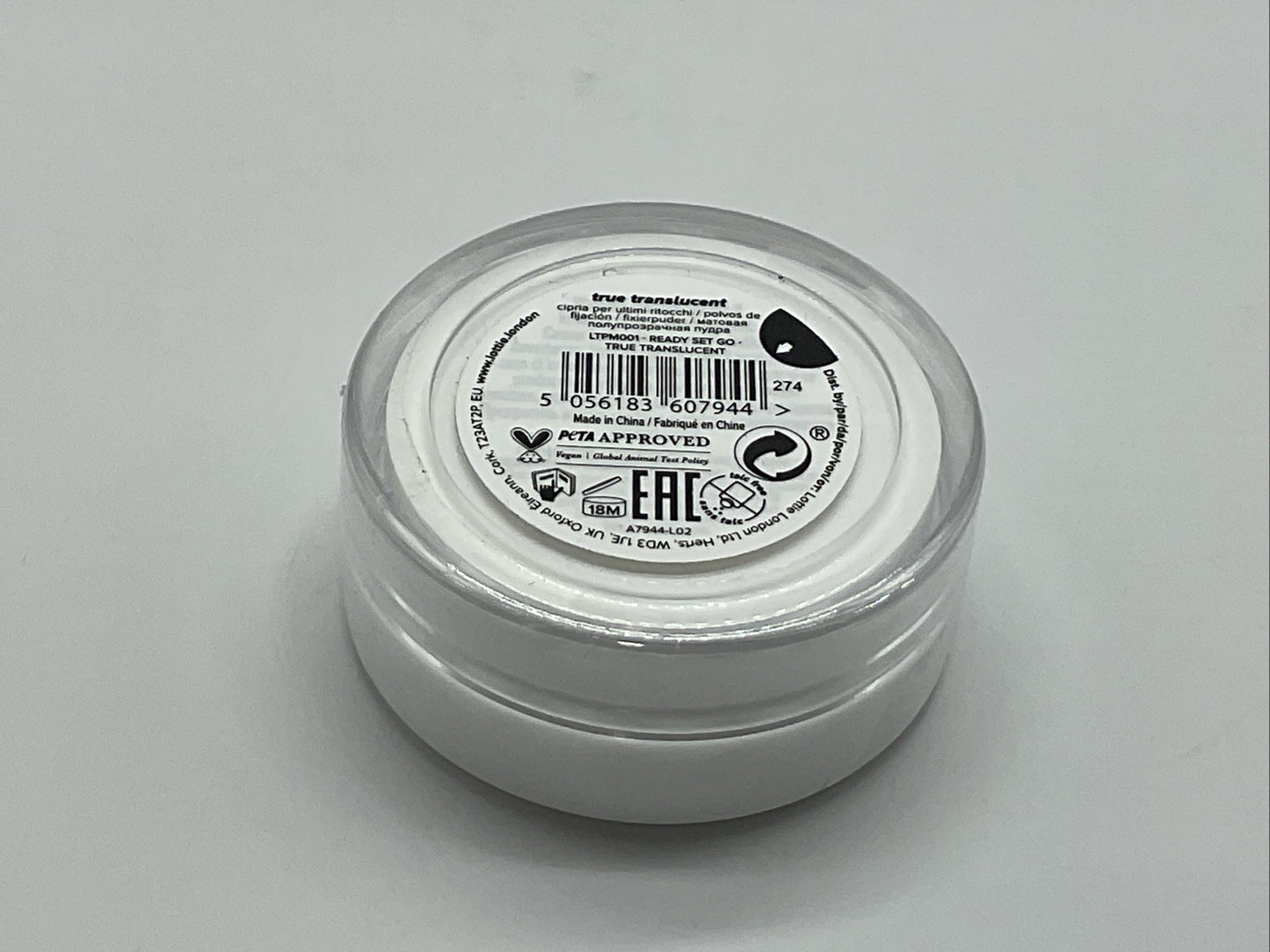 Lottie London Ready Set Go Setting Powder 0.176 oz - True Translucent