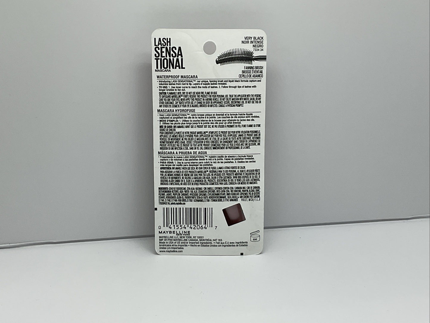 Maybelline Lash Sensational Waterproof Mascara -  257 Very Black - Single