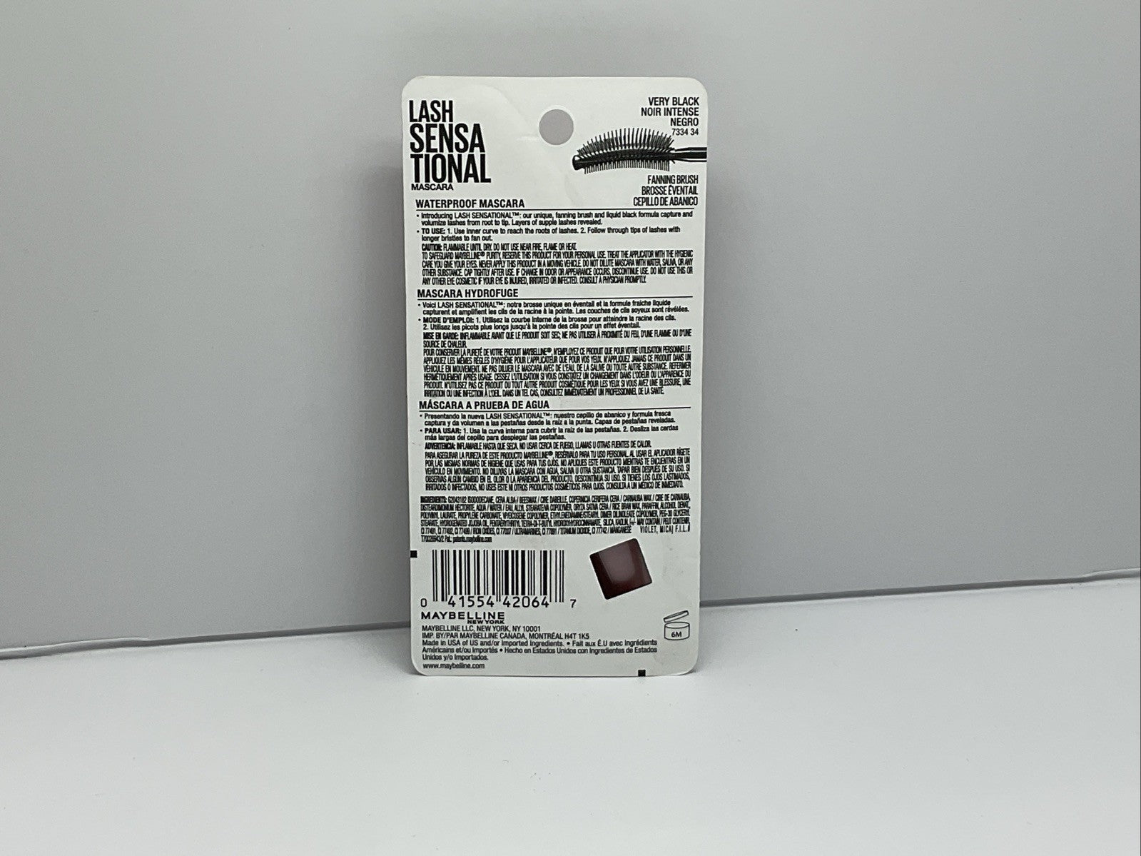 Maybelline Lash Sensational Waterproof Mascara -  257 Very Black - Single