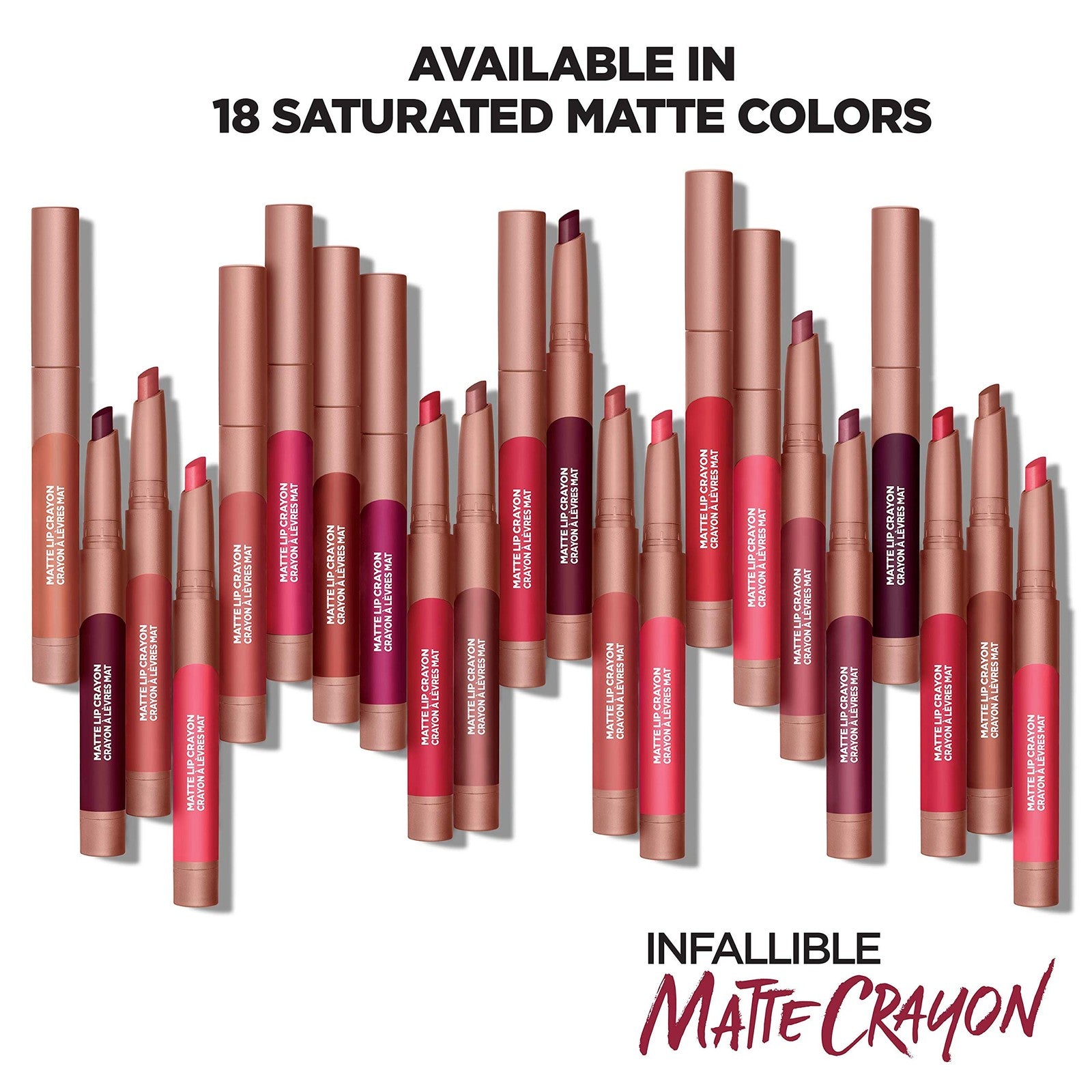 3 PACK - L'OREAL MATTE LIP CRAYON #517 CHERRYFIC 0.04 OZ