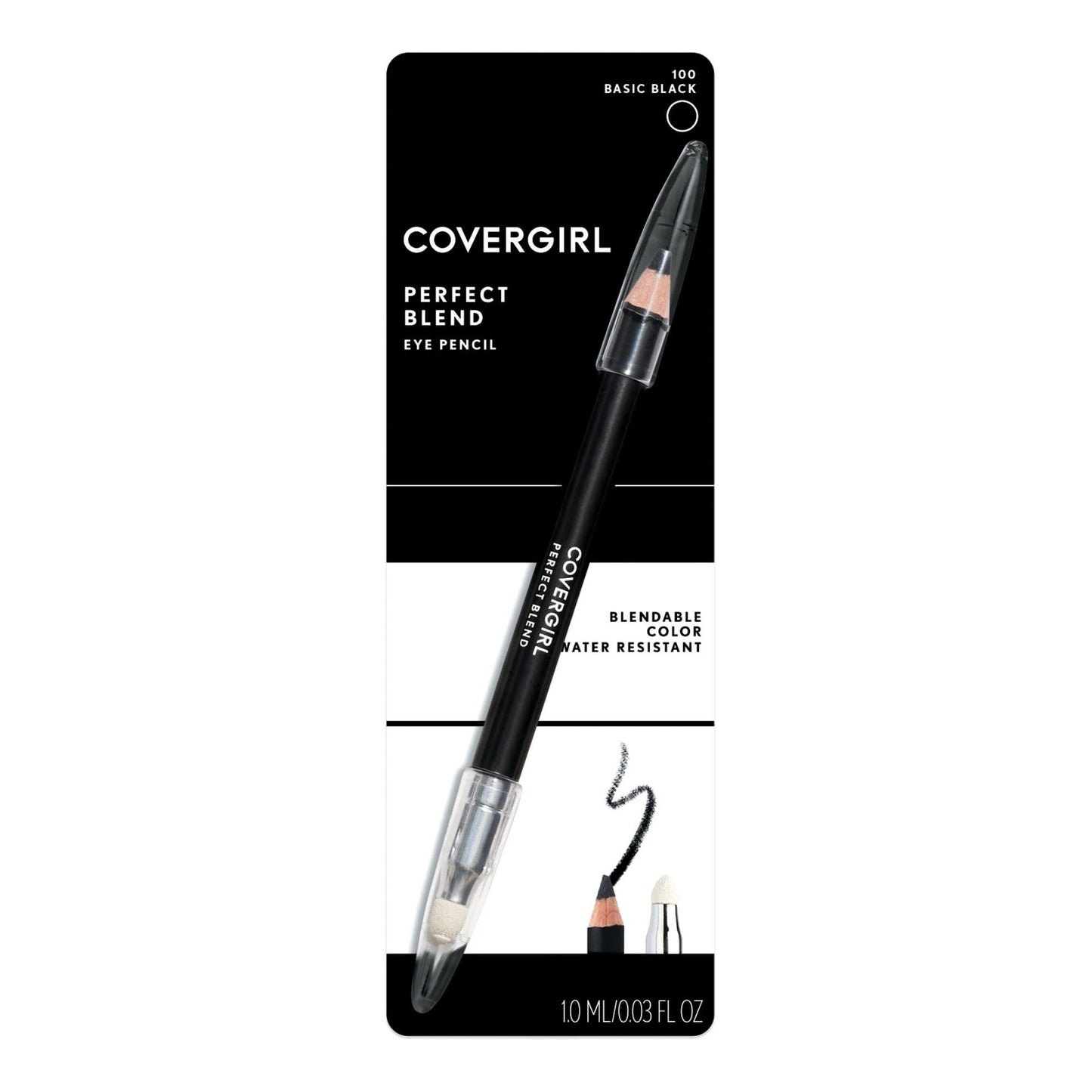 3 PACK - CoverGirl Perfect Blend Eye Pencil - 100 Basic Black