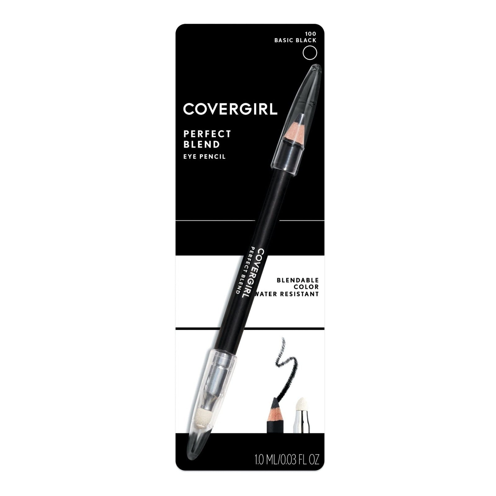 3 PACK - CoverGirl Perfect Blend Eye Pencil - 100 Basic Black