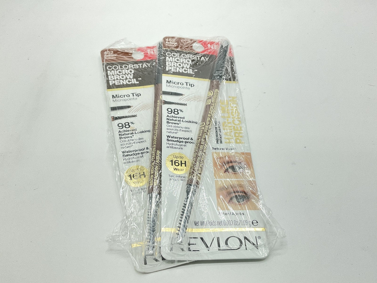 2 PACK - Revlon Colorstay Brow Creator Micro Tip Pencil - 452 Auburn
