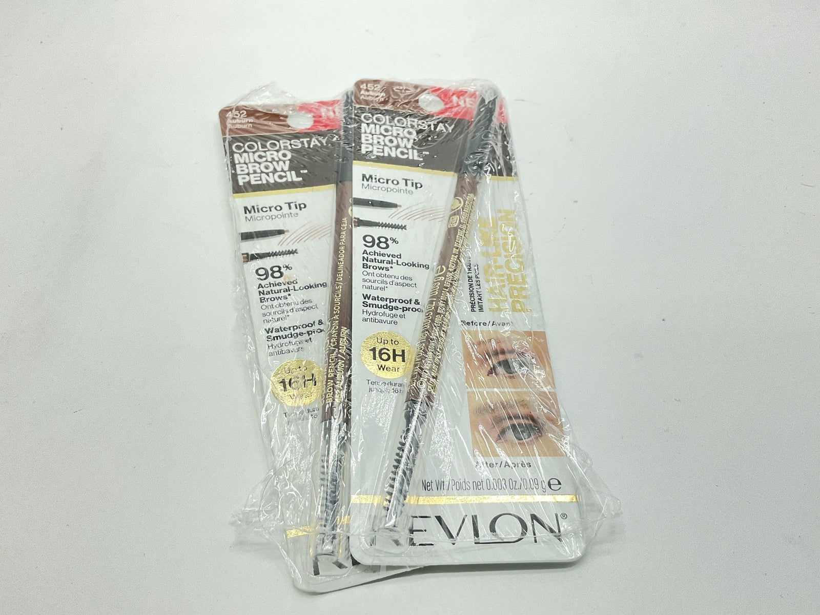 2 PACK - Revlon Colorstay Brow Creator Micro Tip Pencil - 452 Auburn
