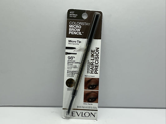 Revlon Colorstay Micro Eyebrow Pencil Micro Tip Waterproof  - 457 Soft Black