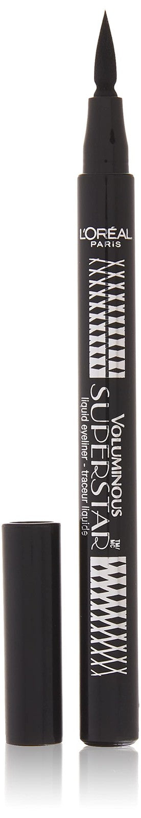 2 Pack L'Oreal Paris Voluminous Superstar Liquid Eyeliner, Black 202, 0.056 oz