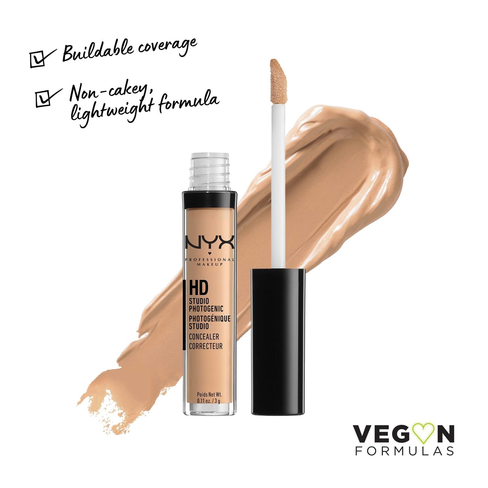NYX HD Photogenic Concealer 0.11 oz Glow - CW06