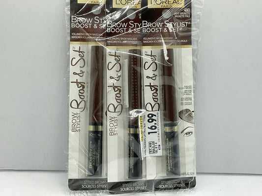 3 PACK - L'Oreal Brow Stylist Volumizing Brow Mascara - 480 Light Brunette