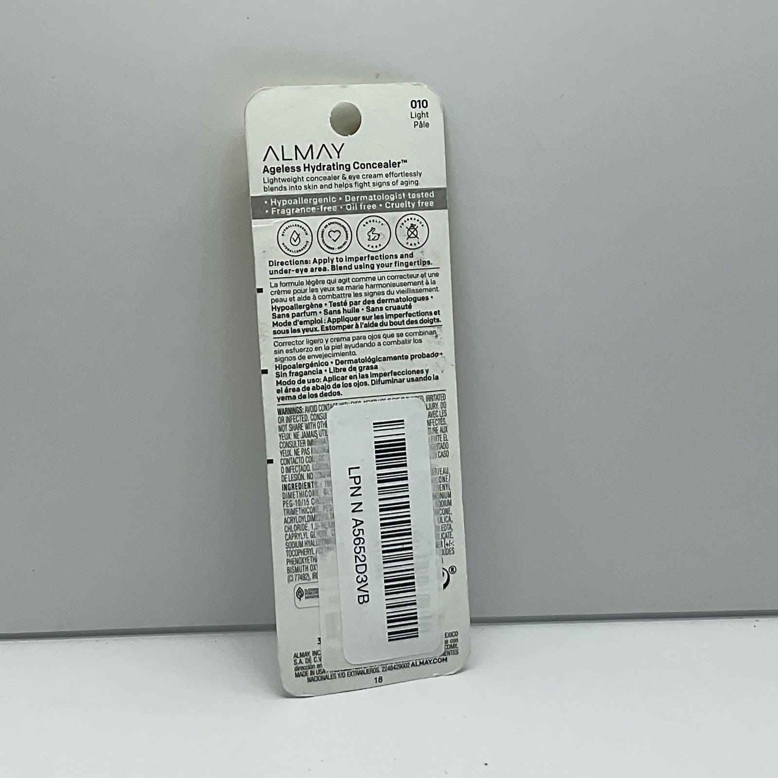 Almay Ageless Hydrating Concealer - 010 Light - Single
