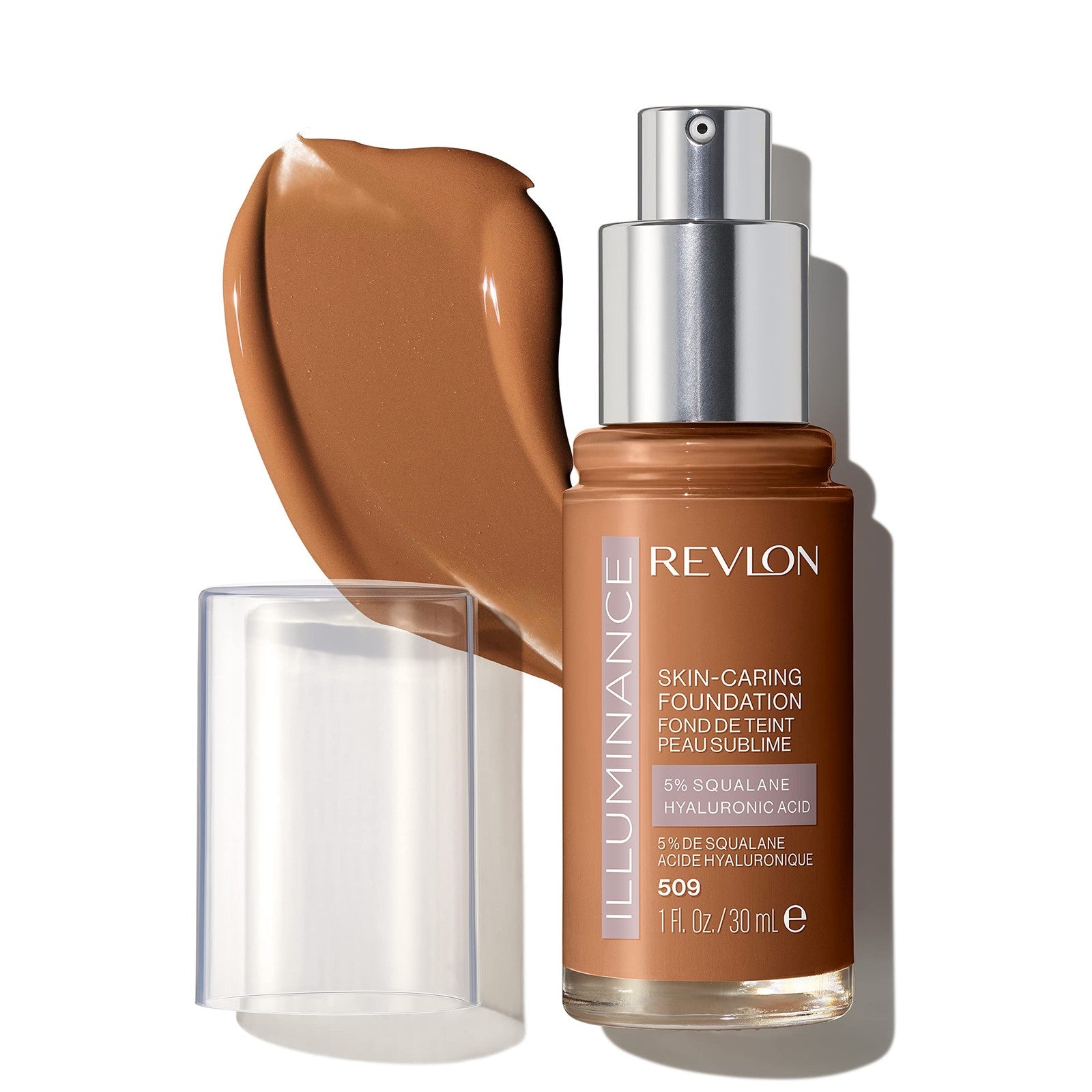 Revlon Illuminance Skin-Caring Hyaluronic Acid Liquid Foundation, 509 Sandalwood