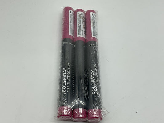3 PACK - Revlon ColorStay Matte Lite Lip Crayon, Mile High, 007, 0.049 oz