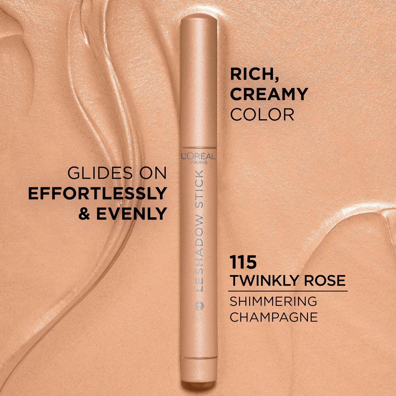 2 PACK - L’Oréal Paris Le Shadow Stick Eye Shadow 115 Twinkly Rose