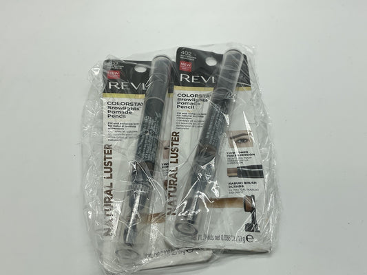 2 PACK - Revlon Colorstay Browlights Pomade Pencil - 402 Soft Brown