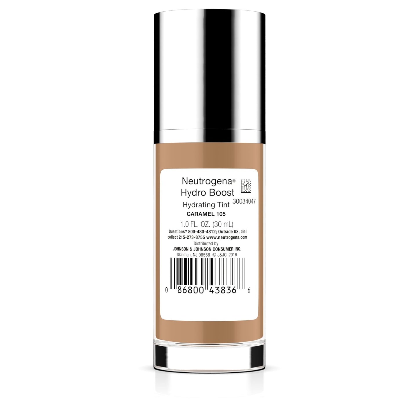 NEUTROGENA Hydro Boost Hydrating Tint Foundation, #105 CARAMEL FULL SIZE, 1 oz