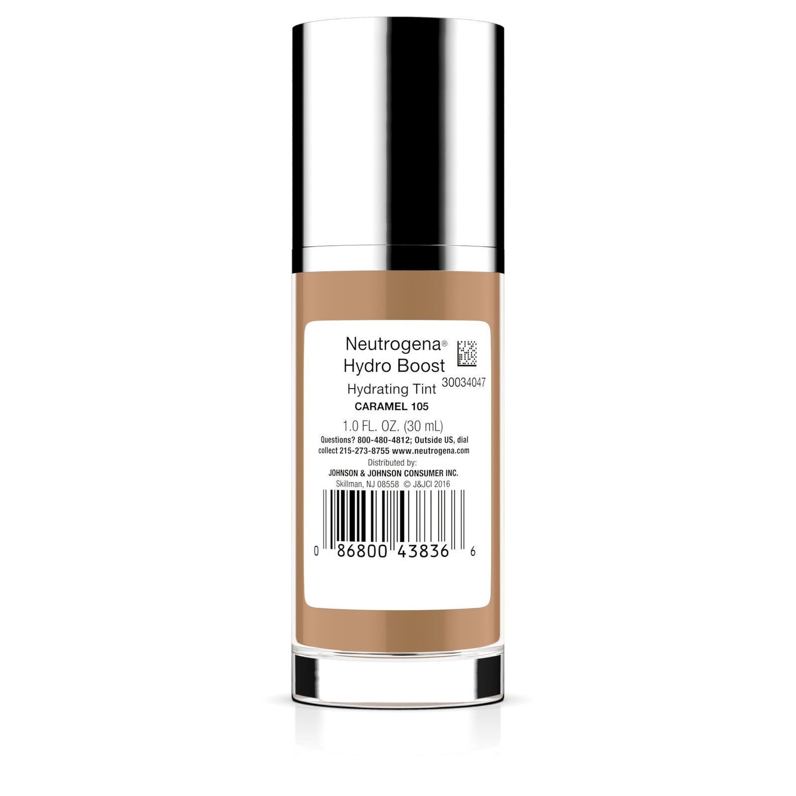 NEUTROGENA Hydro Boost Hydrating Tint Foundation, #105 CARAMEL FULL SIZE, 1 oz