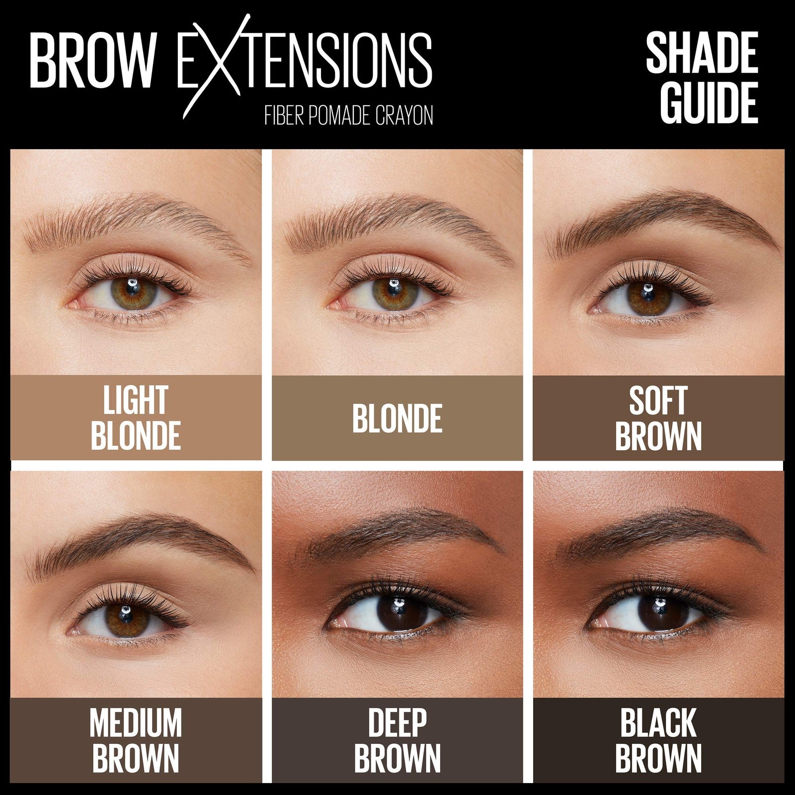 Maybelline New York Brow Extensions Fiber Eyebrow Pomade Crayon - 255 Soft Brown