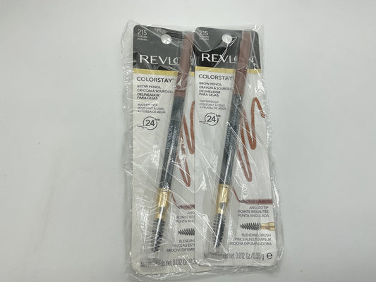 2 PACK - Revlon ColorStay Waterproof Brow Pencil, Auburn 215, 0.012 oz