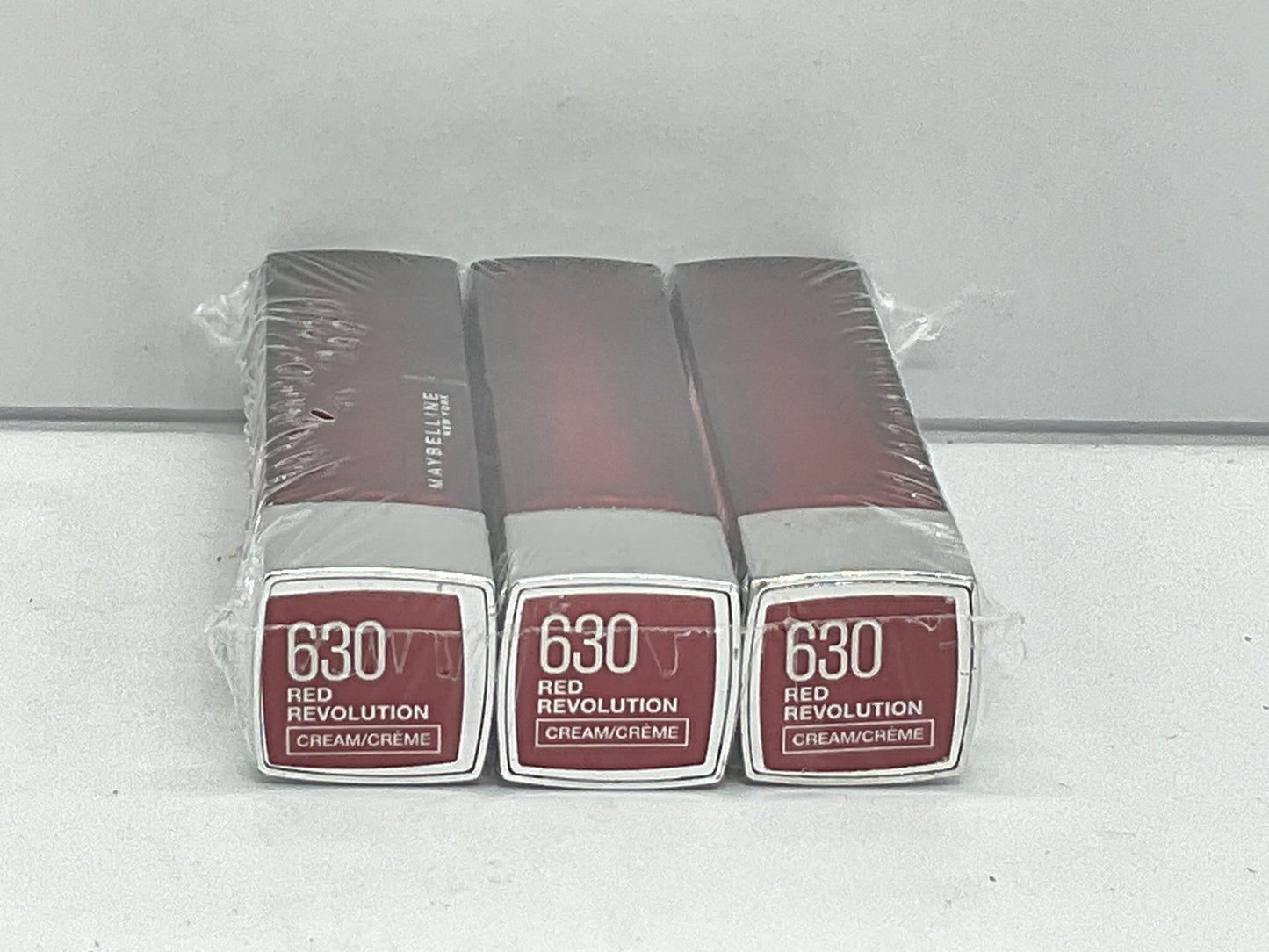3 PACK - Maybelline Color Sensational Lipstick - 630 Red Revolution