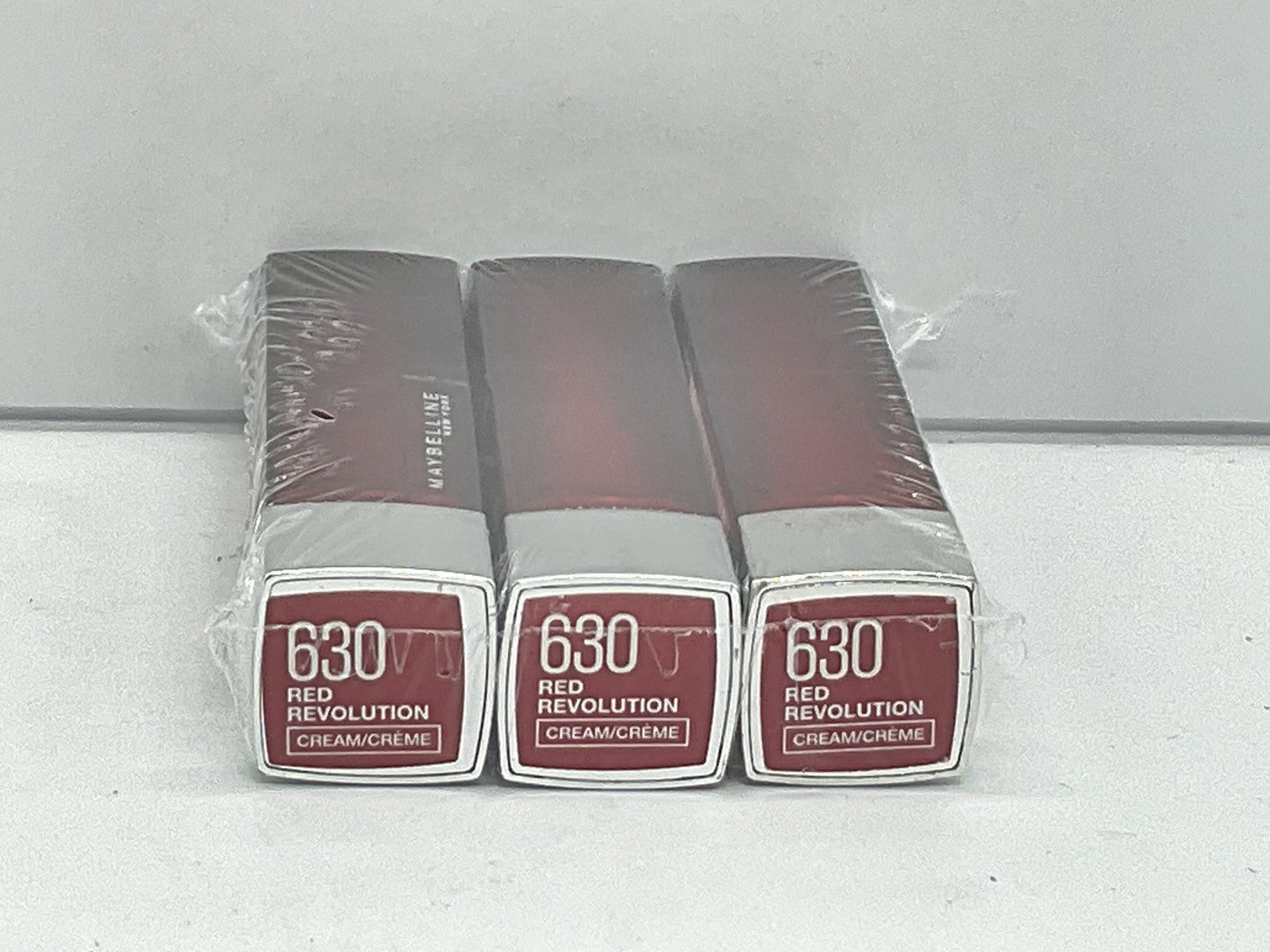 3 PACK - Maybelline Color Sensational Lipstick - 630 Red Revolution