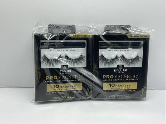 2 Pack - Eylure PRO MAGNETIC 7 Lash System w/ Eyeliner Faux Mink Wispy No.10