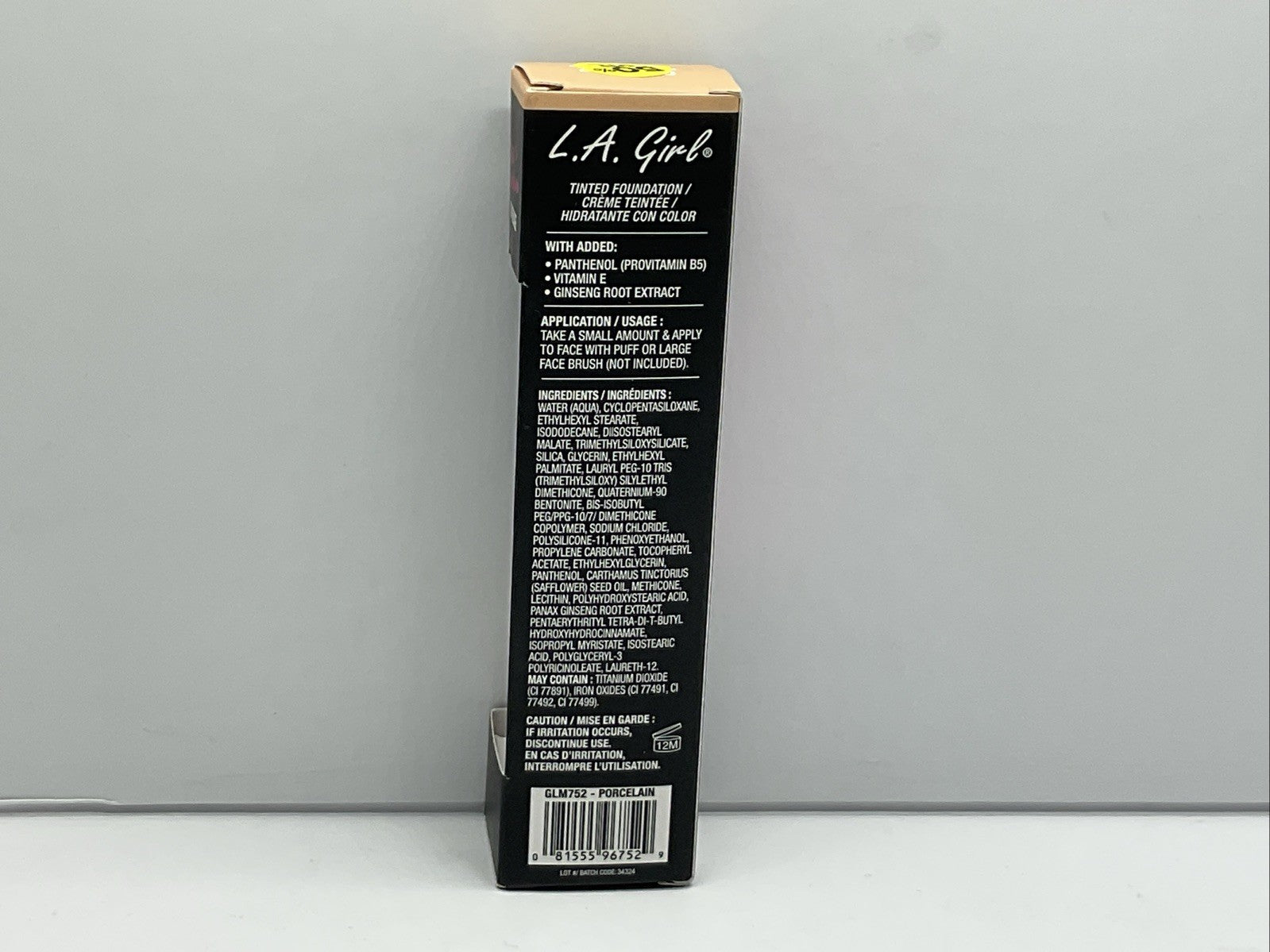L.A. Girl Tinted Foundation, Buildable Natural Finish - GLM752 Porcelain