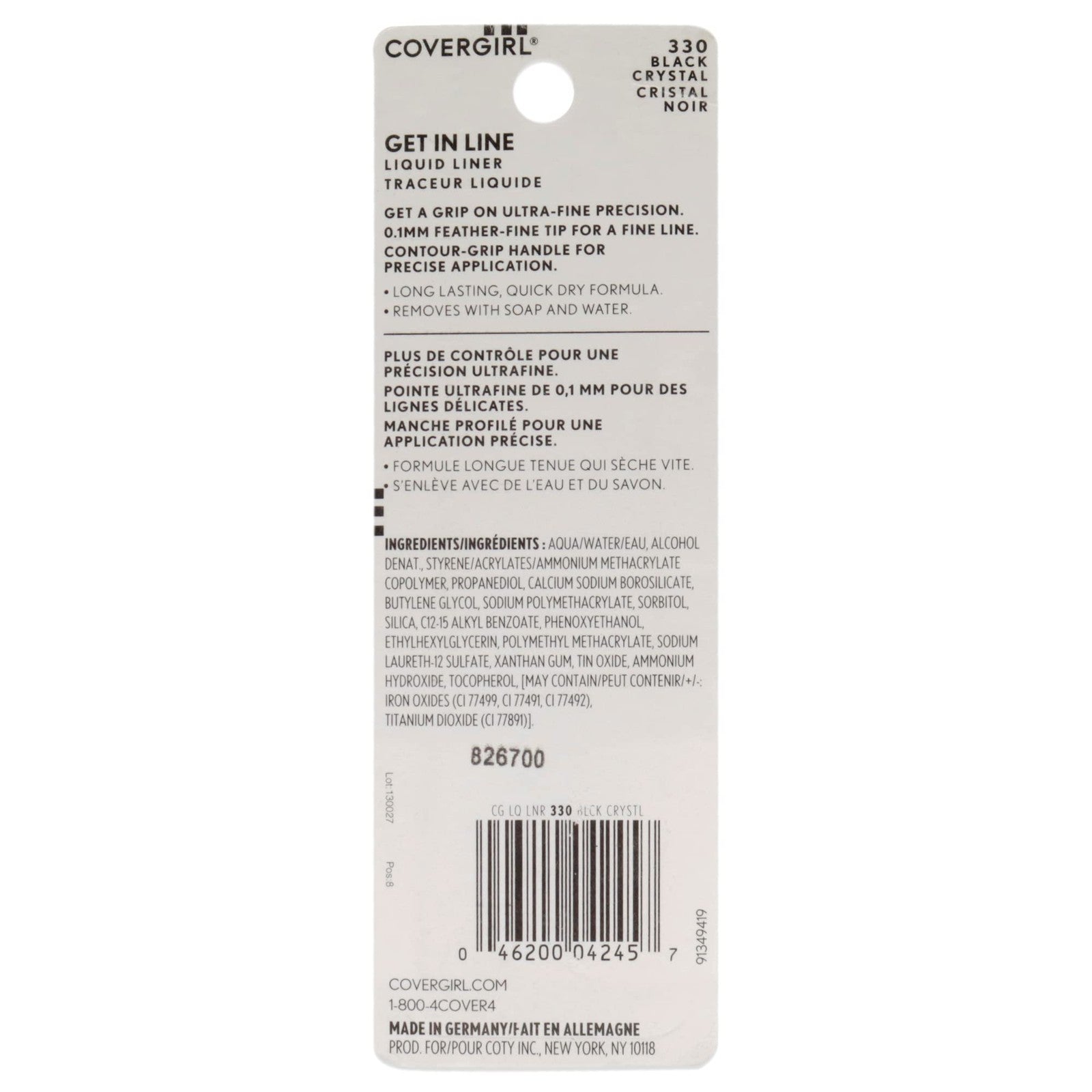 2 Pack - Covergirl Liquid Eyeliner Feather Fine Tip - 330 Black Crystal