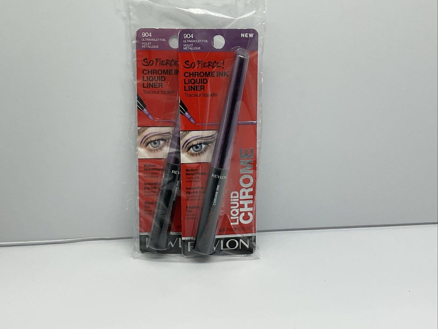 Revlon So Fierce! Chrome Ink Liquid Eyeliner - 904 Ultraviolet - Lot Of 2