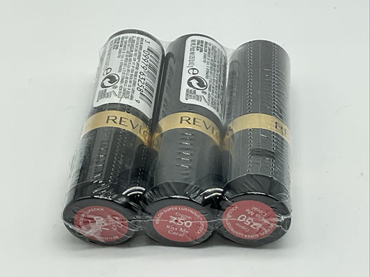 3 PACK - Revlon Super Lustrous Creme Lipstick - 750 Kiss Me Coral