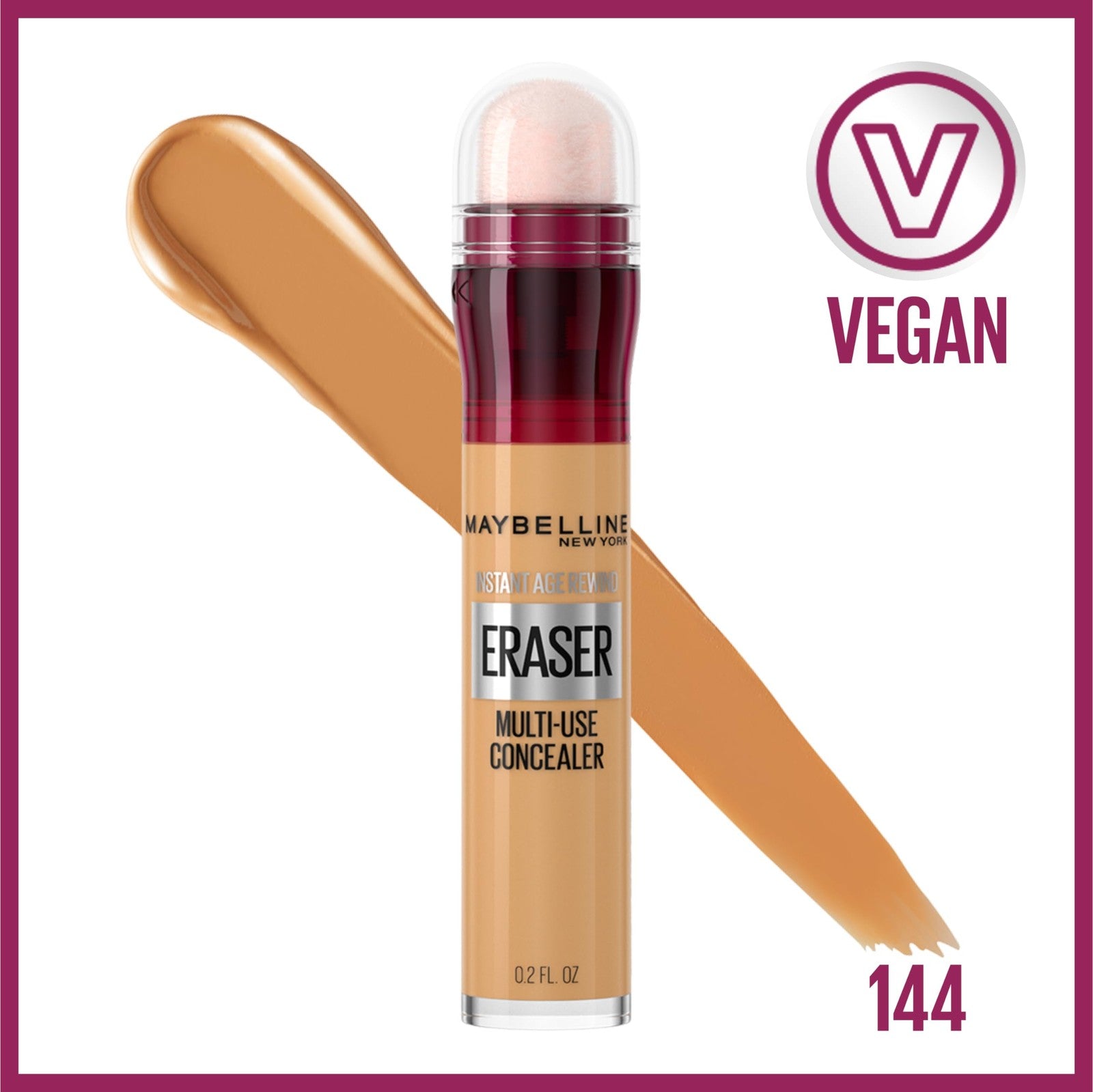 (3-PACK) Maybelline Instant Age Rewind Instant Eraser Multi-Use Concealer 144
