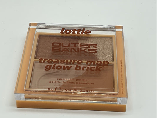 Lottie London Outer Banks Treasure Map Glow Brick 0.28oz - Bronzing Face Powder