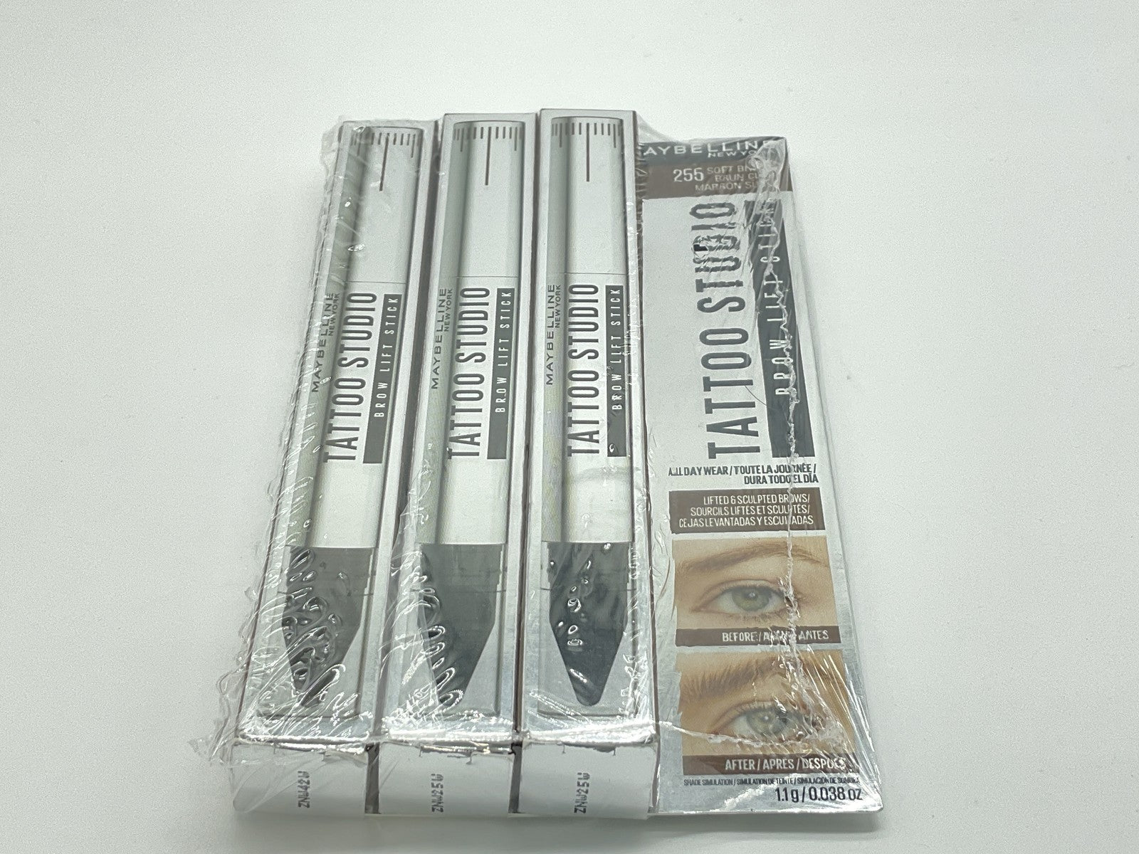3 PACK - Maybelline New York Tattoo Brow Lift Stick - 255 Soft Brown