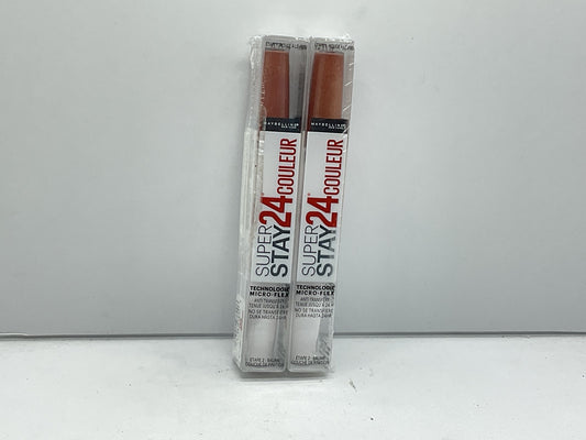 2 PACK - Maybelline Super Stay 24HR Color Lipstick - 145 Constant Cocoa 