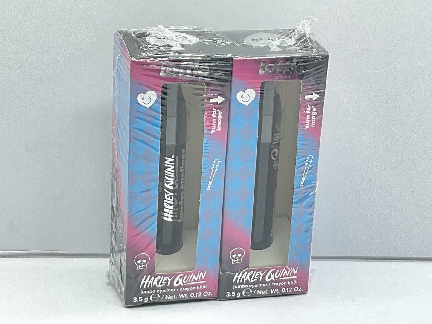 2 PACK - Lottie London x Harley Quinn Jumbo Eyeliner Crayon Black LHQ008 