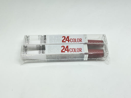 2 PACK - Maybelline Super Stay 24, 2-Step Liquid Lipstick, 015 All Day Cherry