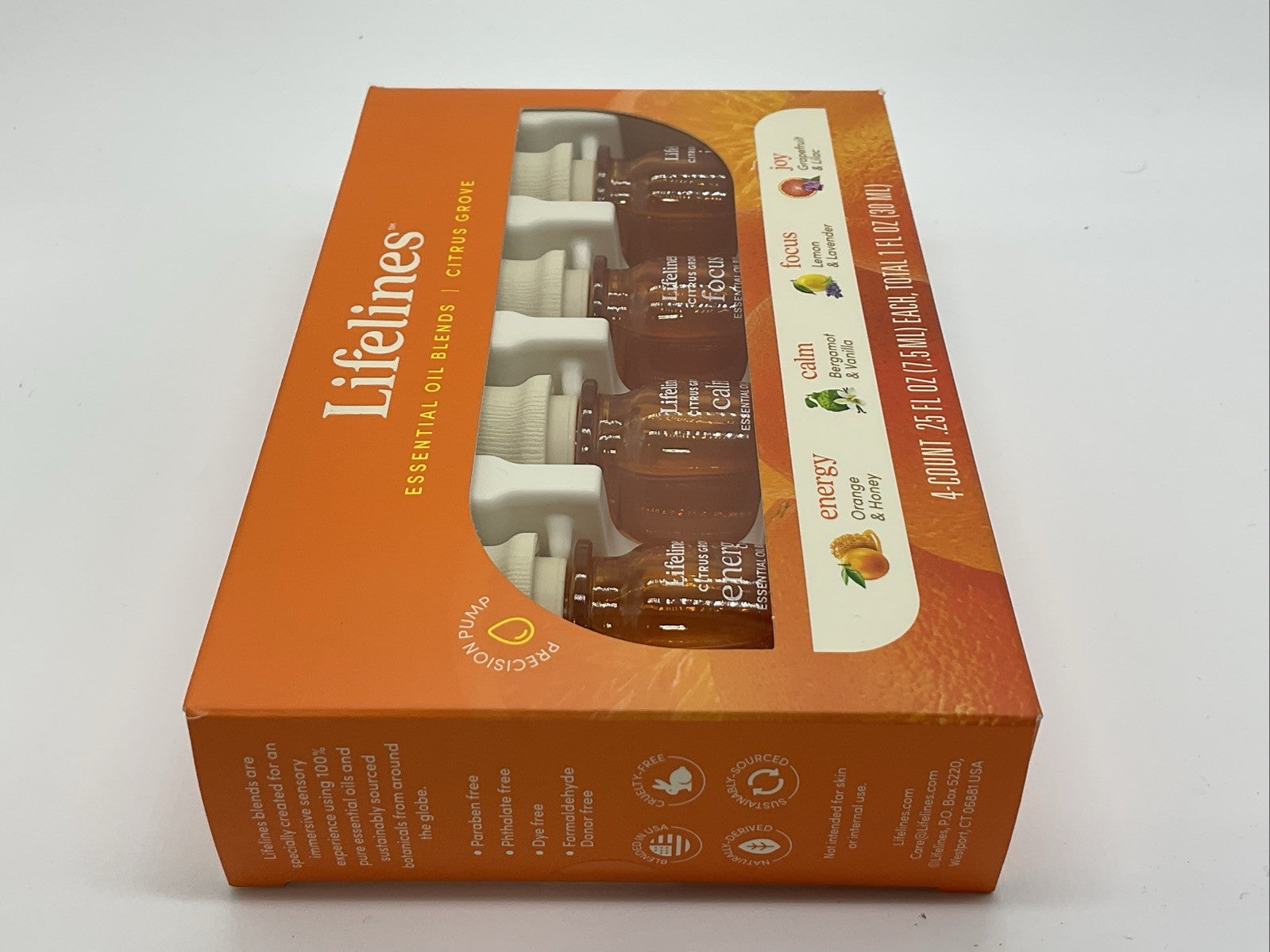 Lifelines Essential Oil Blend Set Citrus 4 Pack Invigorating Relaxing Aromas
