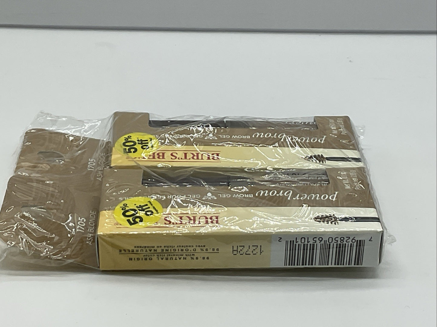 2 PACK - Burt's Bees Power Brow Gel 0.1 oz - 1705 Ash Blonde