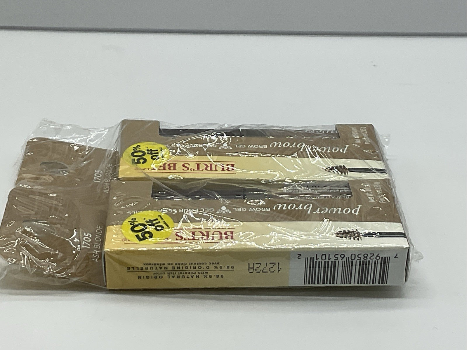 2 PACK - Burt's Bees Power Brow Gel 0.1 oz - 1705 Ash Blonde