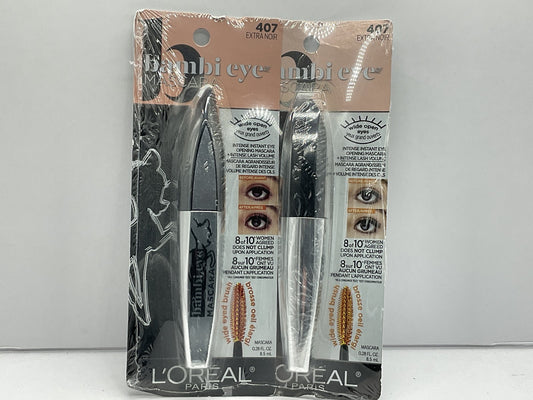 2 PACK - L’oreal Bambi Eyes Mascara - 407 Extra Noir