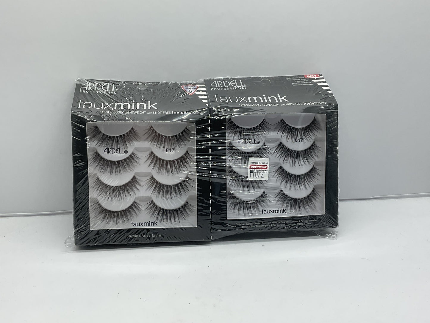 2 PACK - Ardell Faux Mink Luxuriously Lightweight Invisiband Lashes 817