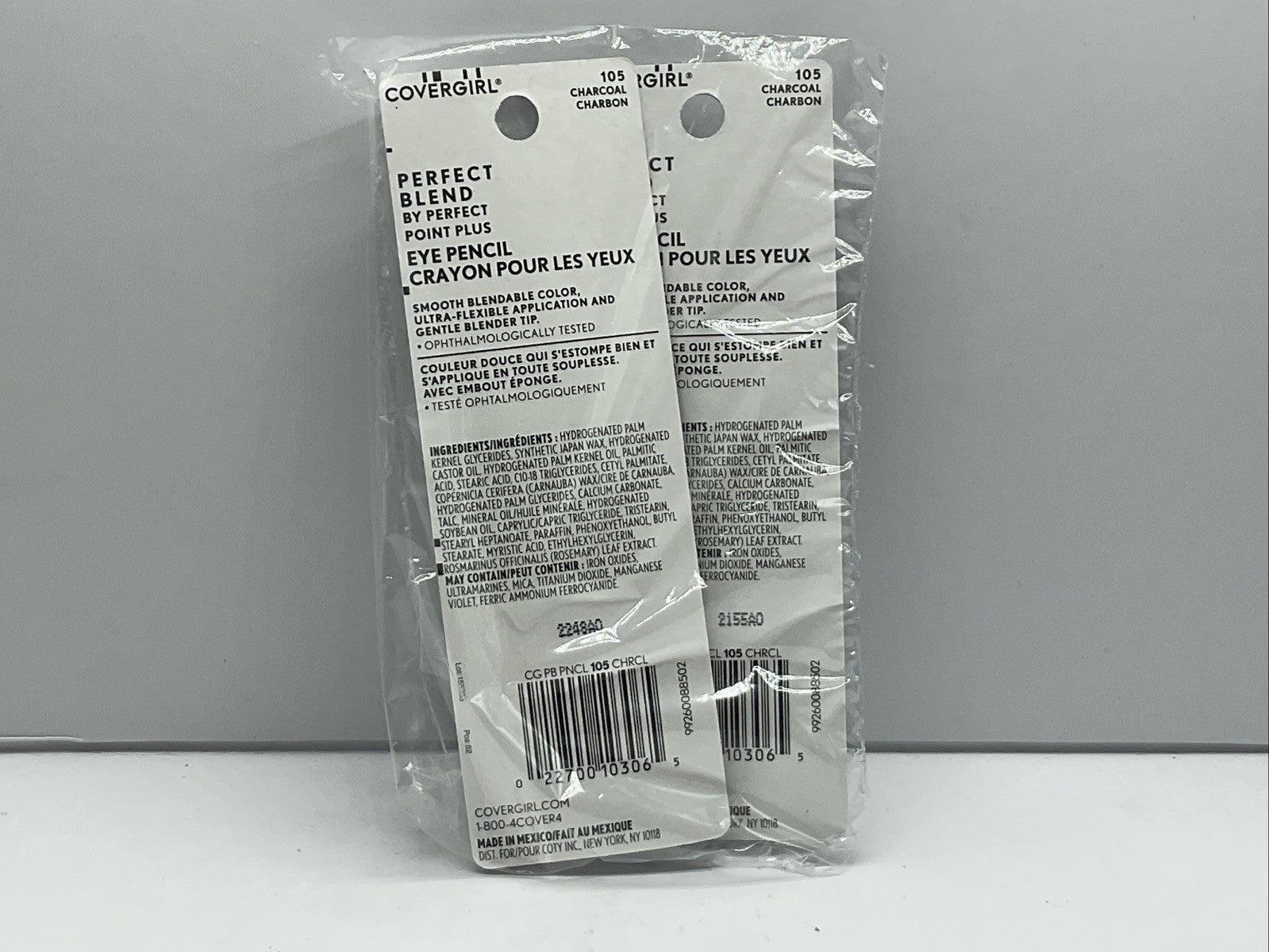 2 PACK - CoverGirl Perfect Blend By Perfect Point Plus Eye Pencil - 105 Charcoal