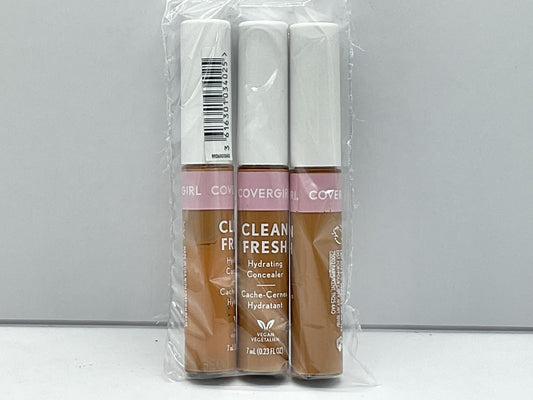 3 PACK - COVERGIRL Clean Fresh Hydrating Concealer, #420 Deep, 0.23 Fl Oz