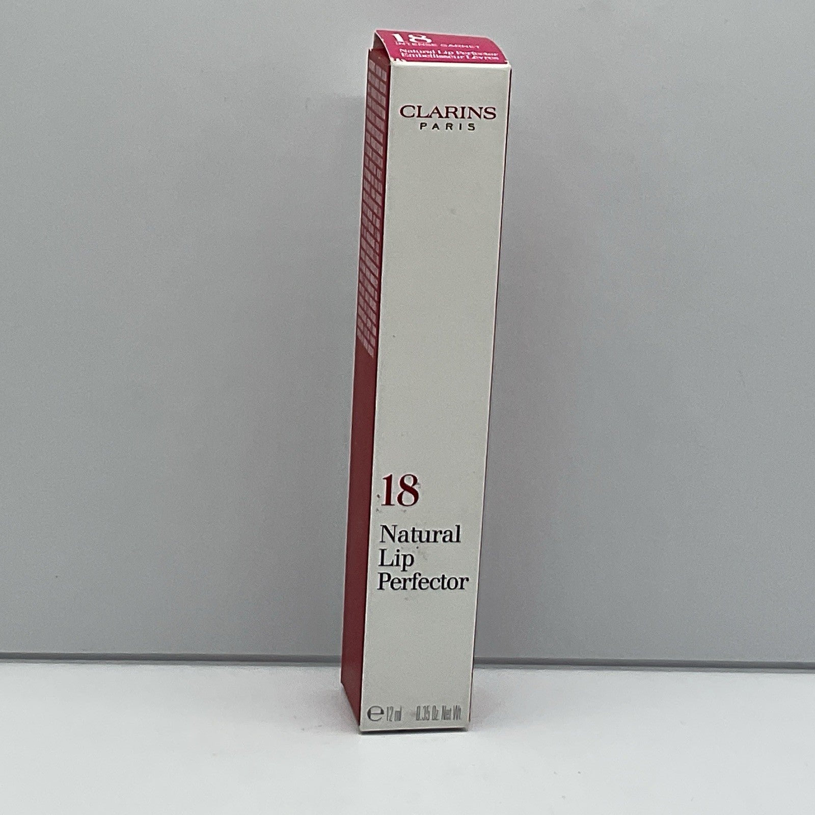 Clarins Natural Lip Perfector #18 INTENSE GARNET - Full Size 12mL