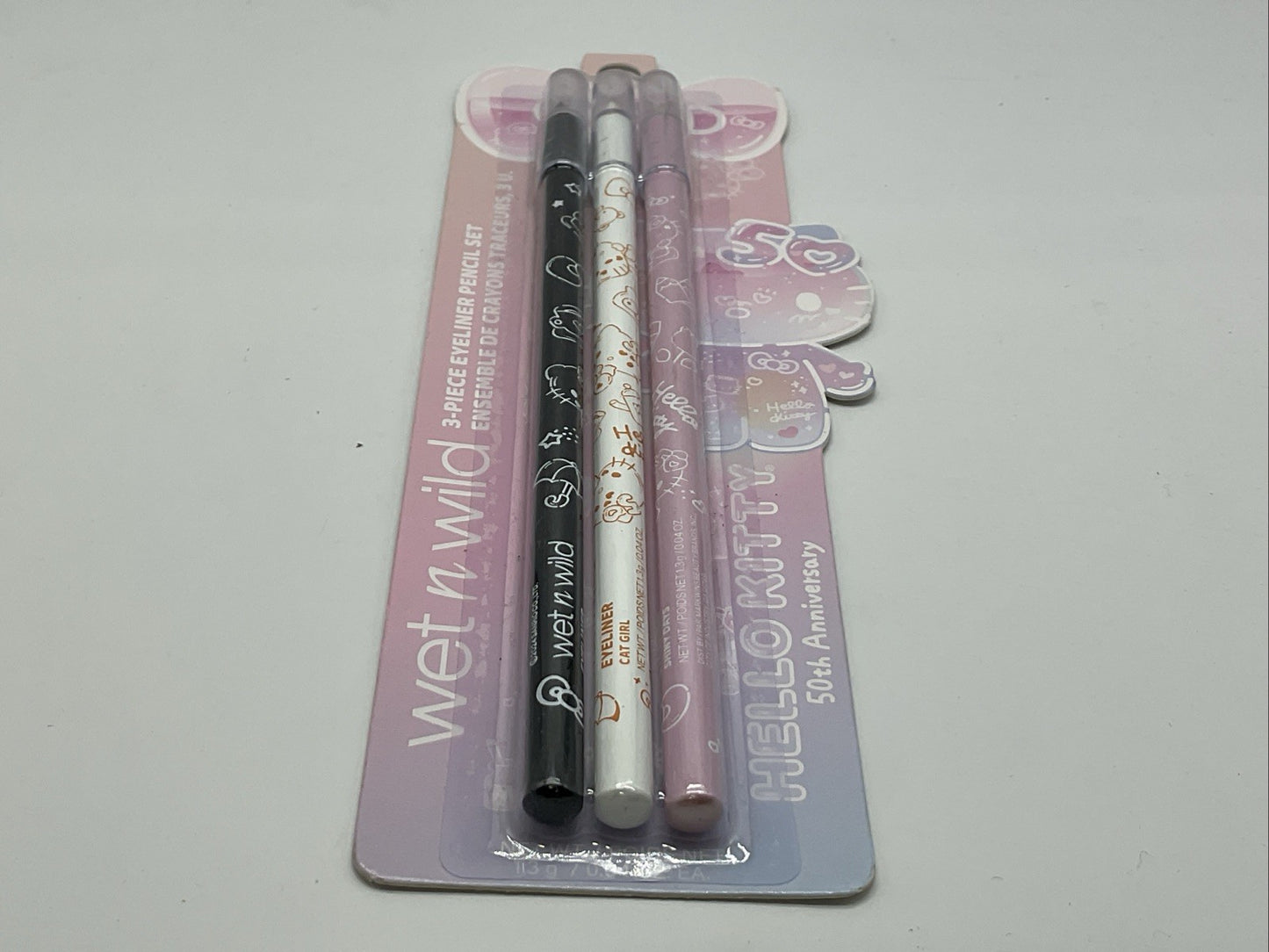 wet n wild Hello Kitty 3-Piece Eyeliner Pencil Set Black-White-Shimmer Pink