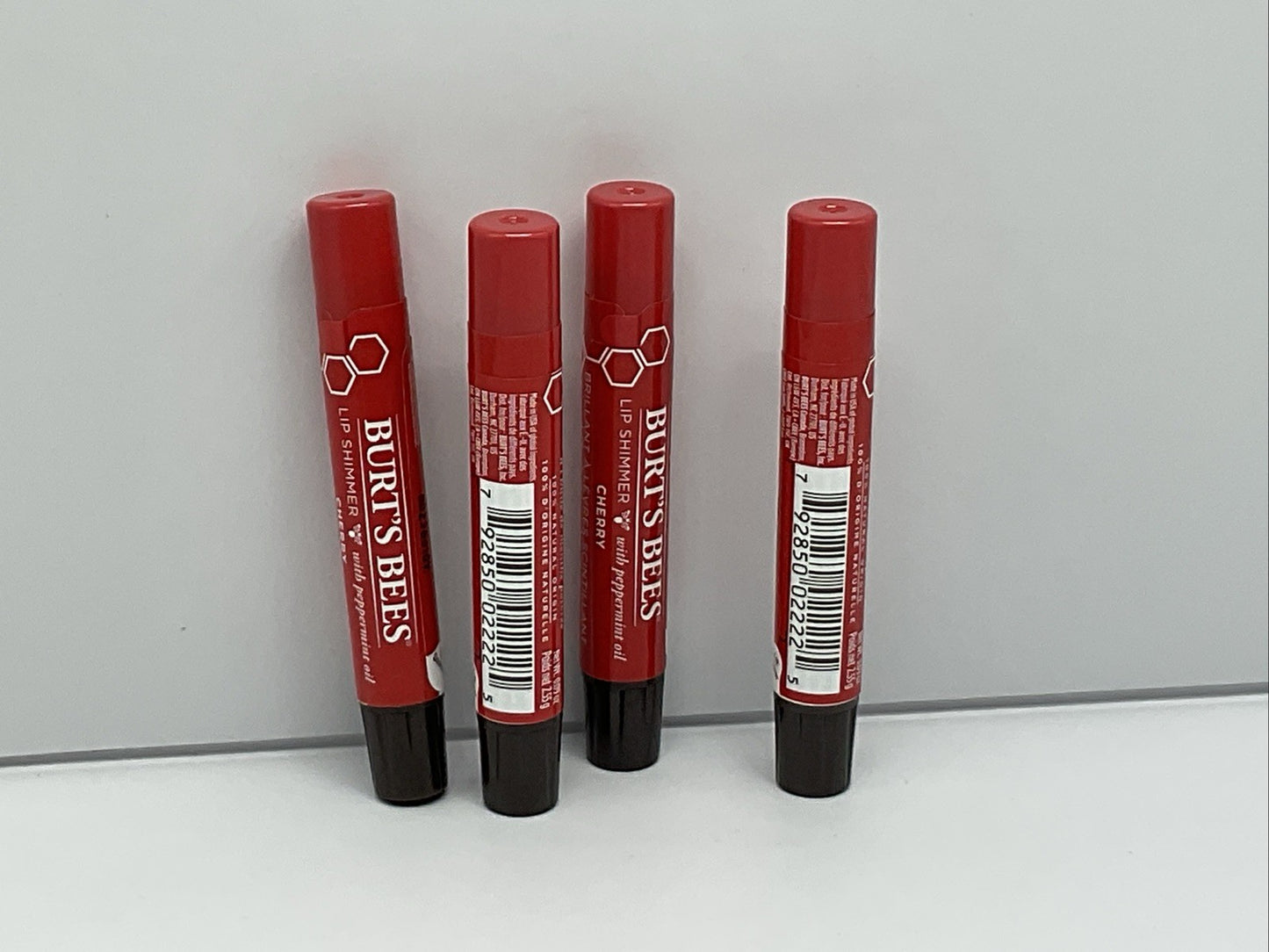Burt’s Bees Cherry Lip Shimmer With Peppermint Oil - Set Of 4