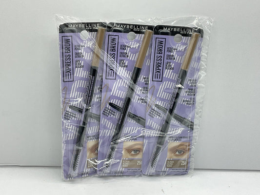 3 Pack - Maybelline Brow Ultra Slim Eyebrow Definer Pencil - 250 Blonde